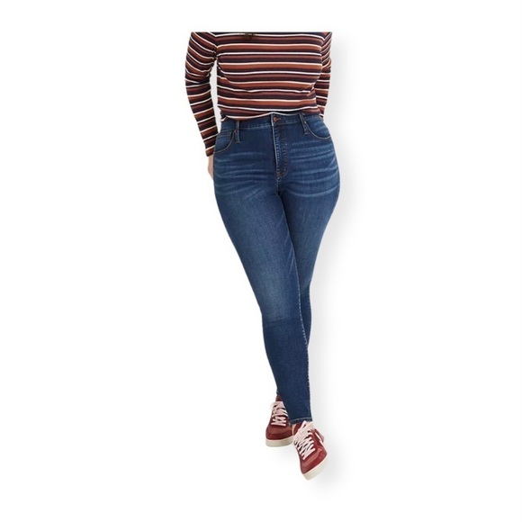 Madewell Petite Curvy High-Rise Skinny Jeans in Tarren Wash: THERMOLITE Edition - Picture 1 of 13